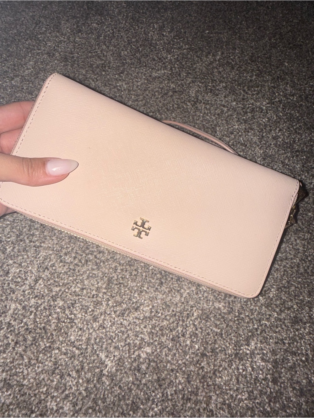 Tory Burch Pink Leather Crossbody Wallet